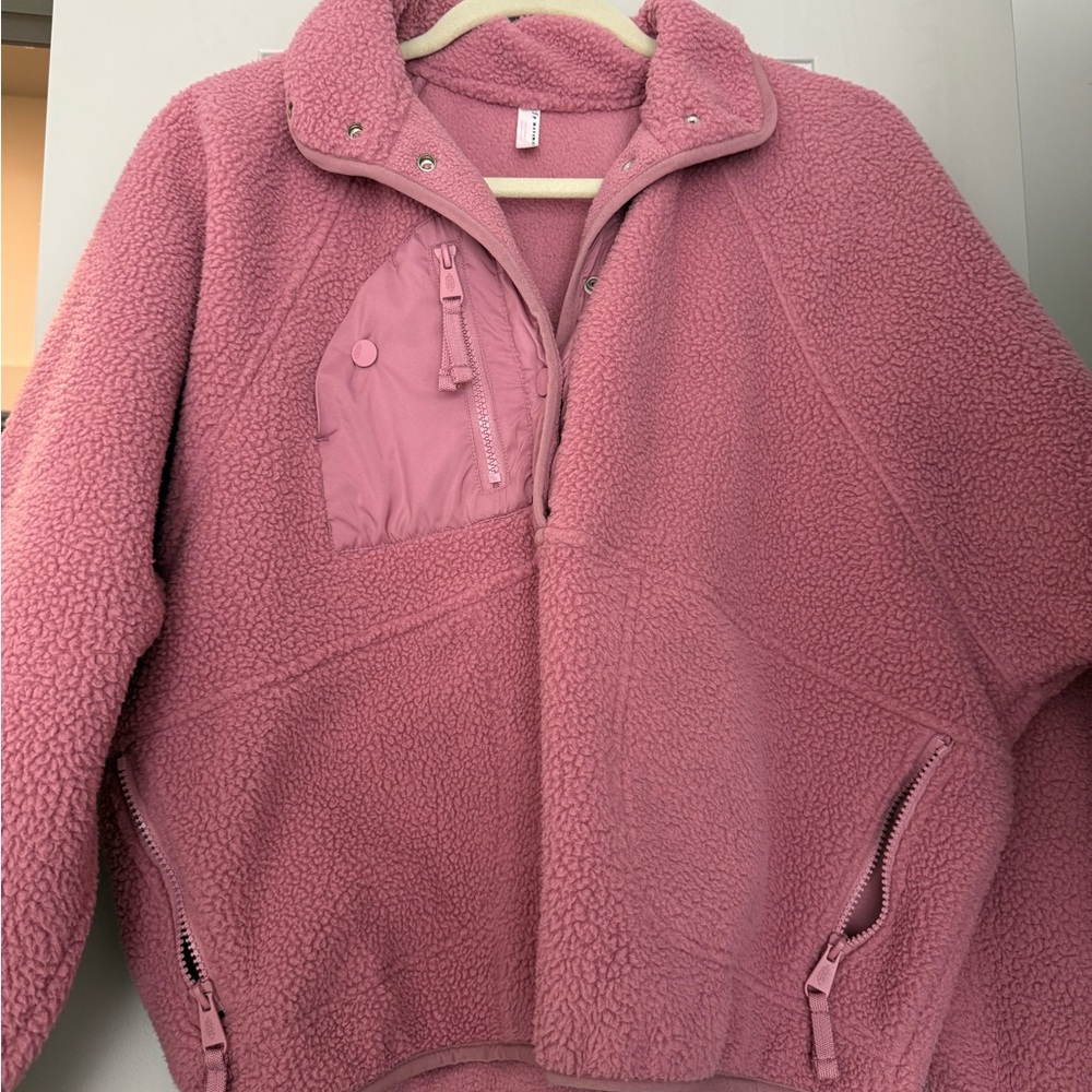 FP Movement by Free People Pink Teddy Jacket